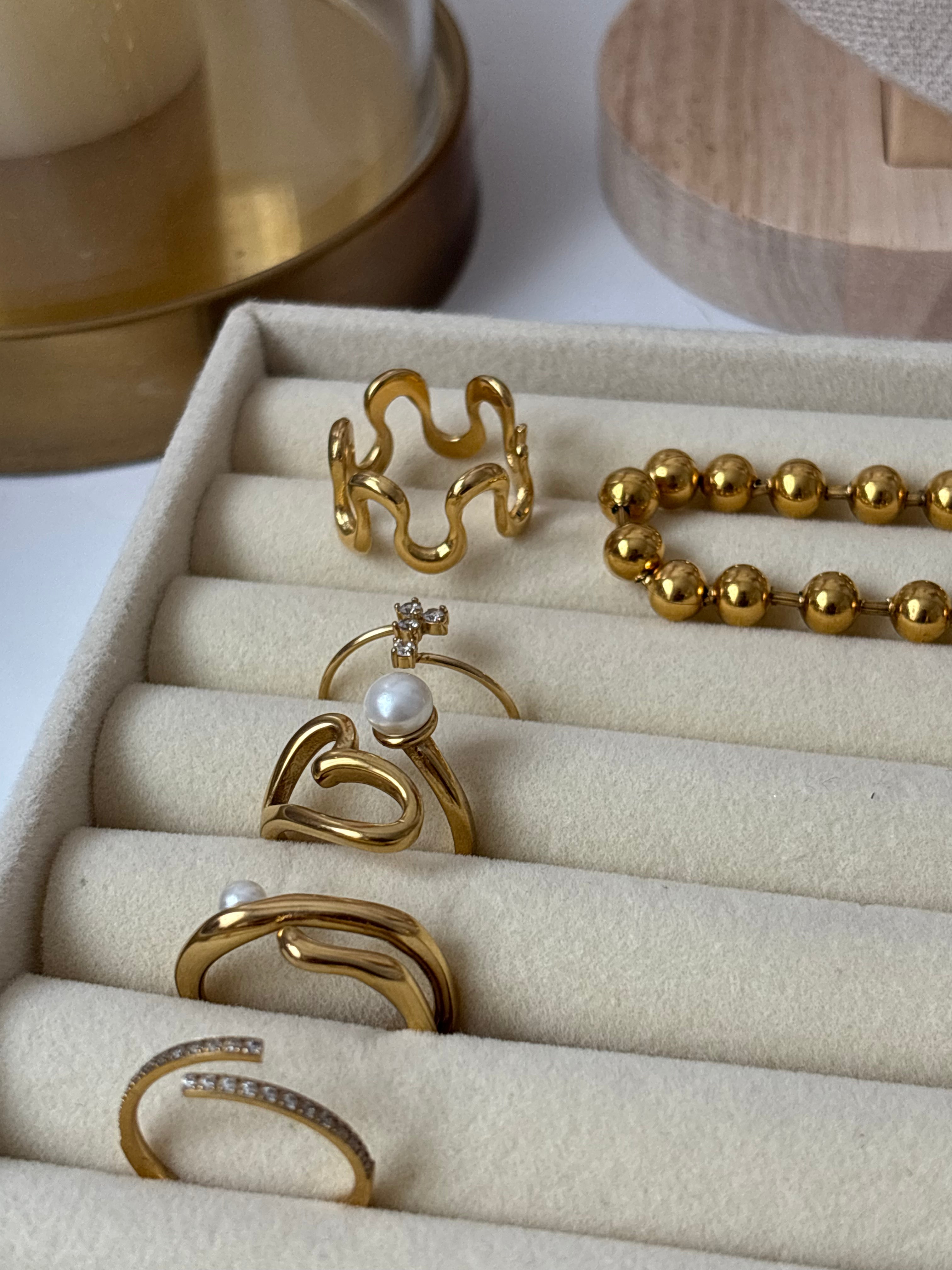 show case of five golden rings 
